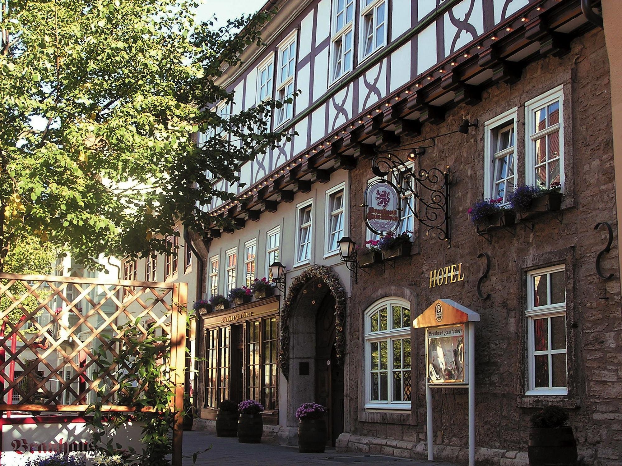 Hotel Brauhaus Zum Loewen Mühlhausen Exterior foto