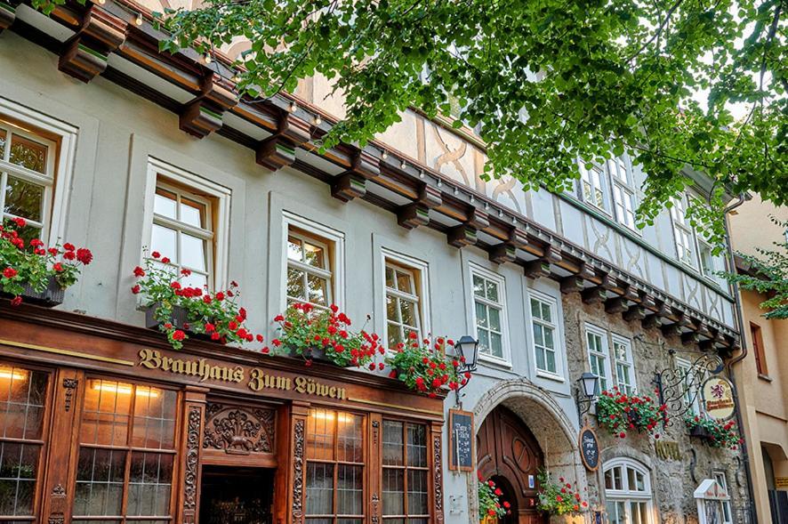 Hotel Brauhaus Zum Loewen Mühlhausen Exterior foto