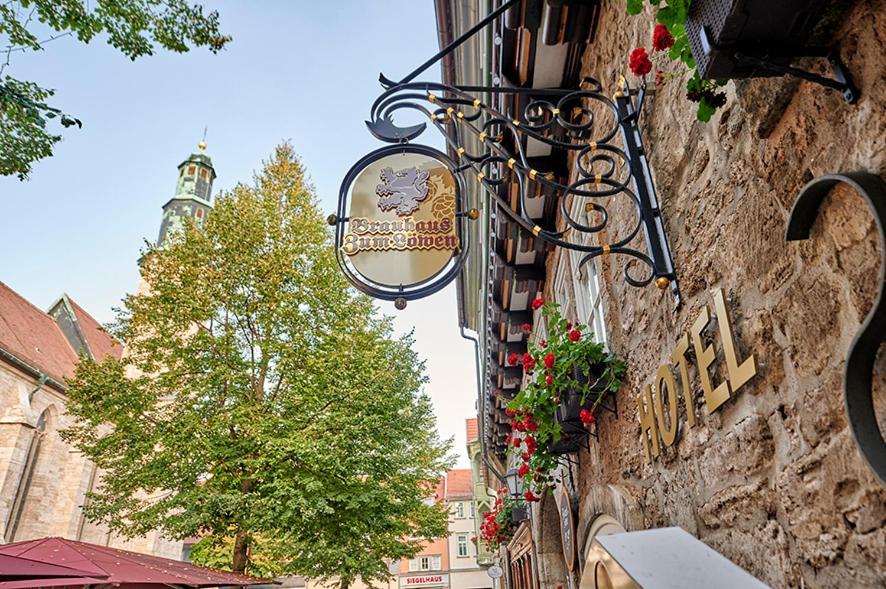 Hotel Brauhaus Zum Loewen Mühlhausen Exterior foto